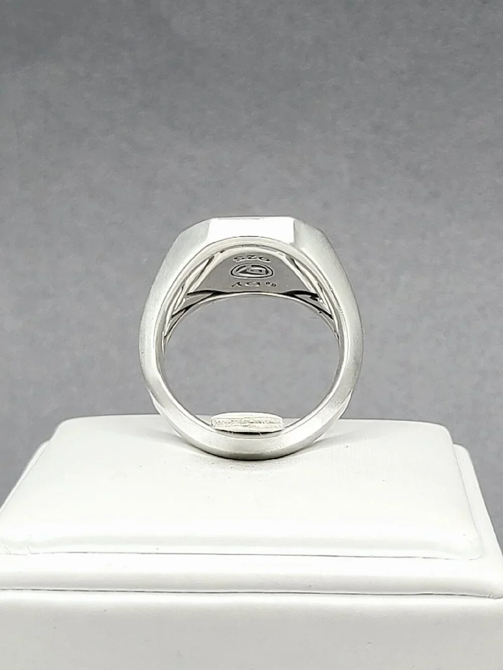 David Yurman Streamline Signet Ring w/ Pavé Black Diamonds - 18mm - Size 9